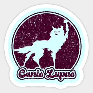 Fantastic Mr Fox - Wolf - Canis Lupus - Retro - Plum Sticker